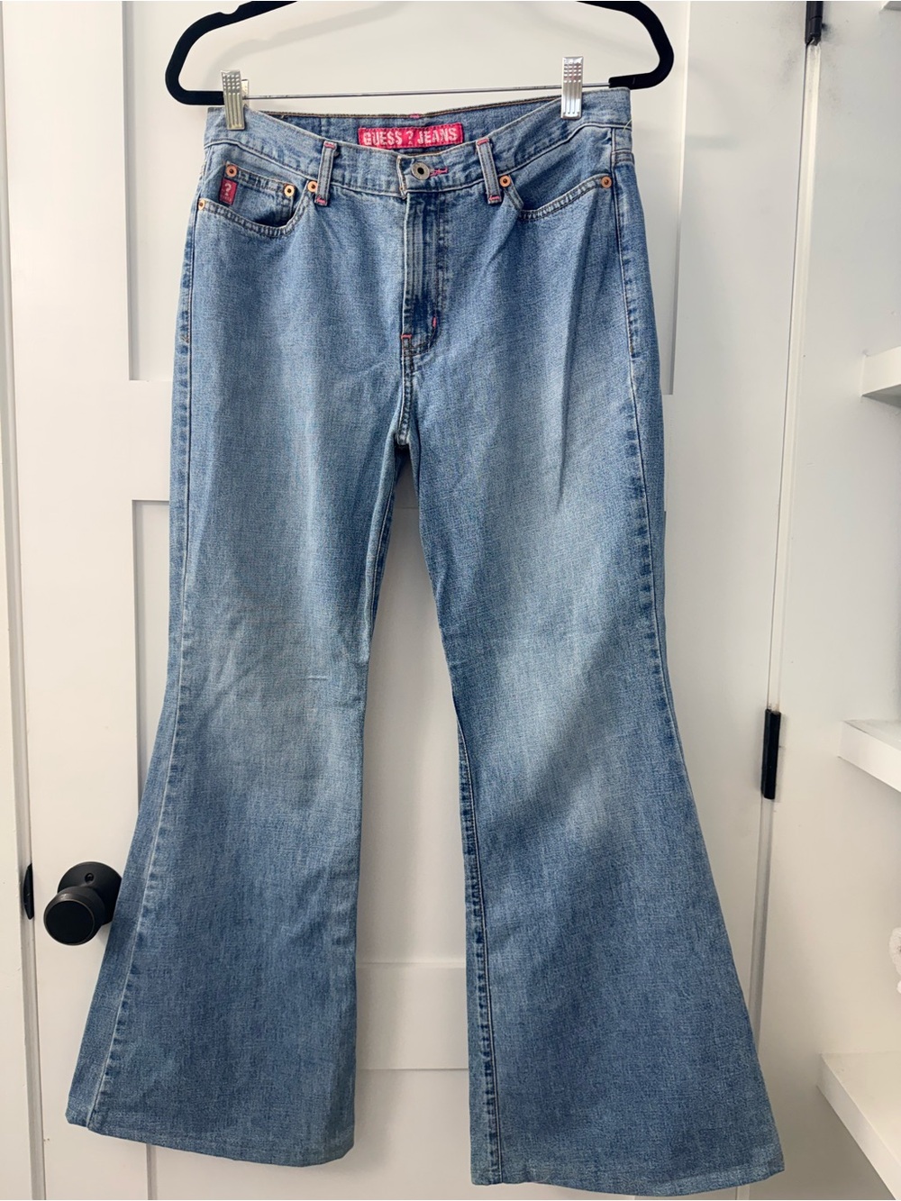 Vintage Y2K Guess Rainbow Stitch Flare Jeans - Women's